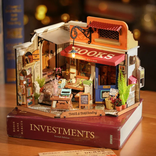 Corner Bookstore 3D DIY Vintage Alley Kit