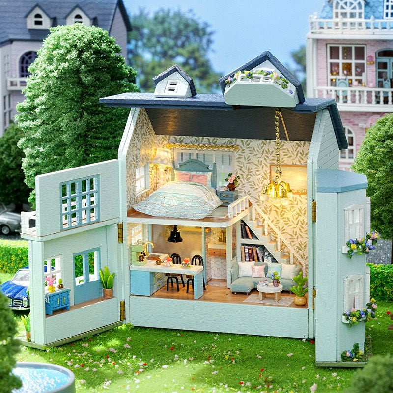 Warm House 3D DIY Mint Rustic Cottage Kit