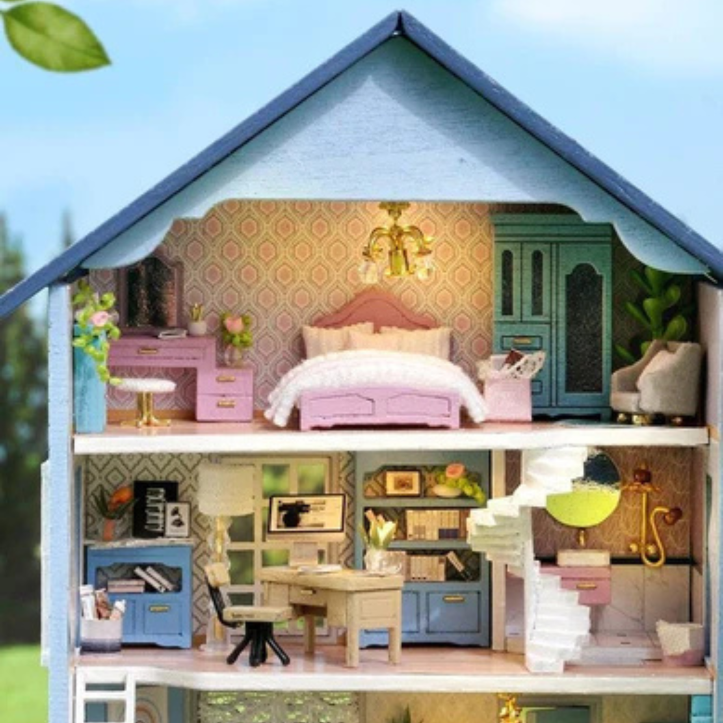 Molan House 3D DIY Coastal Townhome Kit